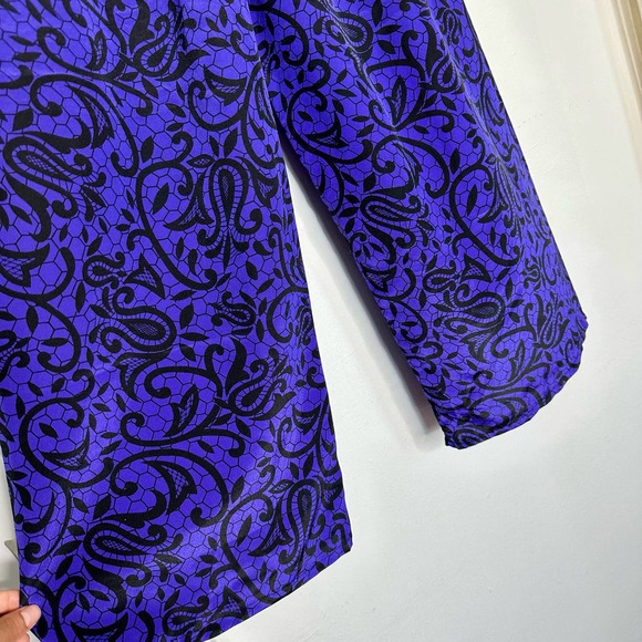 VTG 90s Boho Geo Floral Paisley Printed Wide Leg Bloomer Pants - Picture 5 of 6